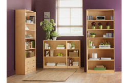HOME Maine Small Extra Deep Bookcase - Beech Effect